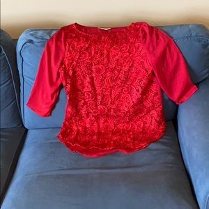 Red blouse